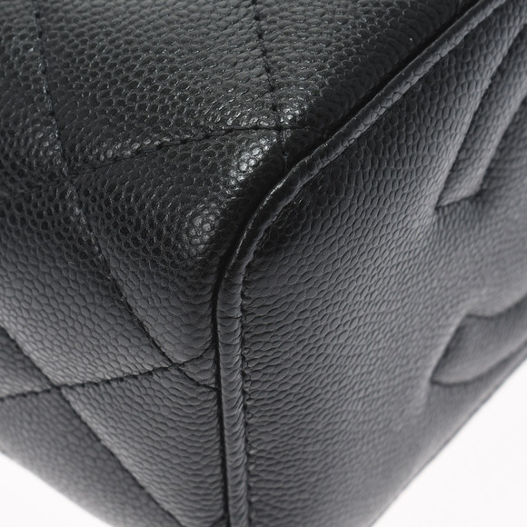 Chanel Matelasse Vanity Case Black Gold Hardware Grained Calfskin Shoulder Bag - Picture 4 of 10